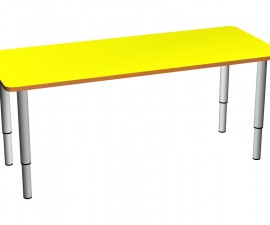 Стол прямоугольный, регулируемый по высоте "Желтый"