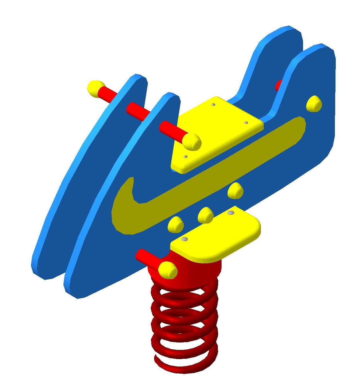 Качалка на пружине "Скутер" 800х320х750