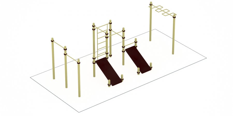 Комплекс для воркаута на хомутах 014