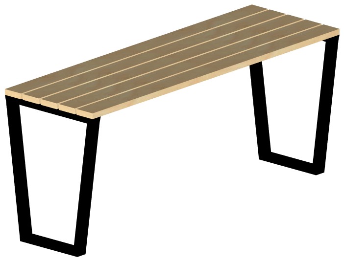 Стол парковый трапеция