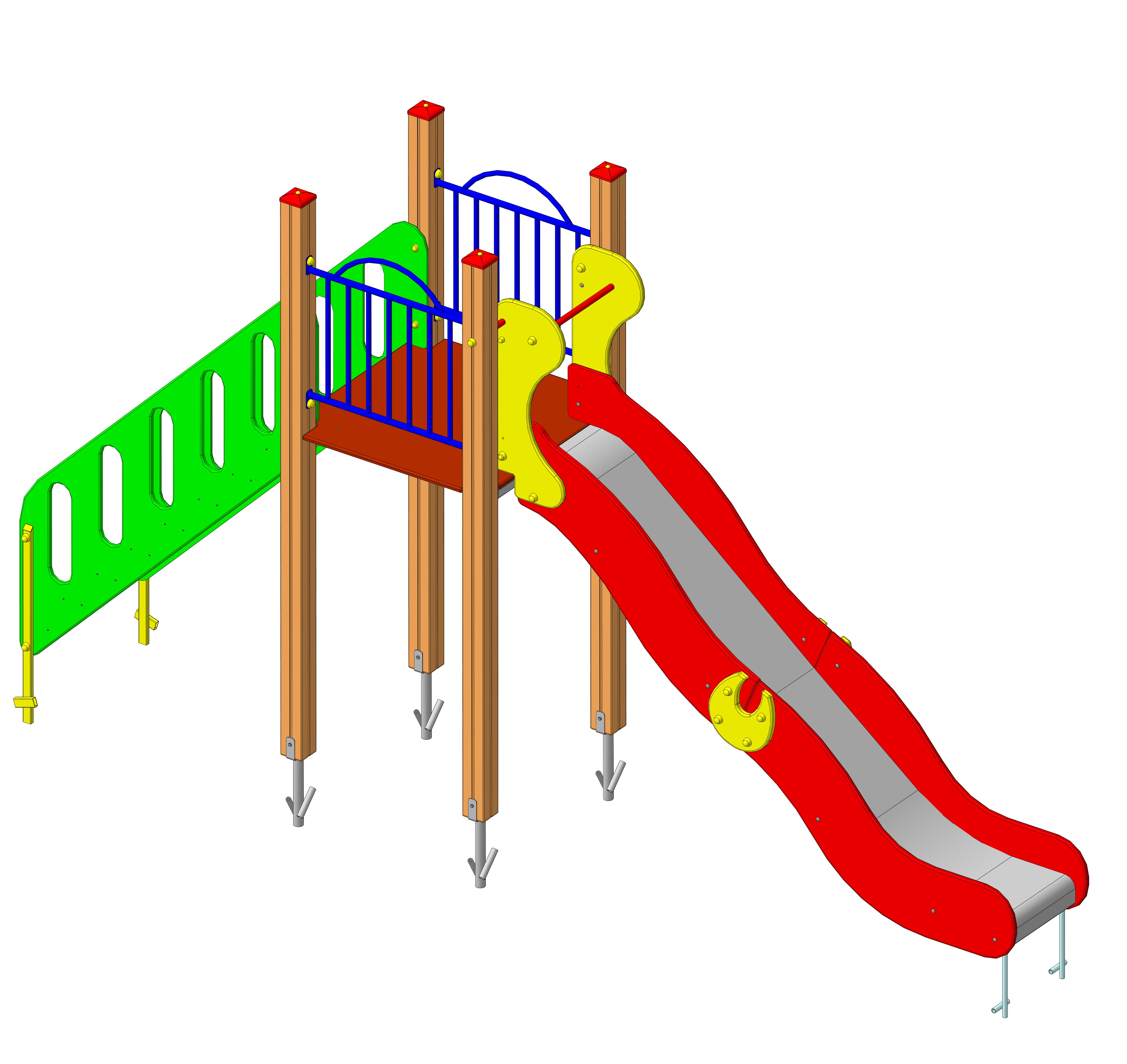 Горка "Незнайка-3", 3545х1100х2000/1500