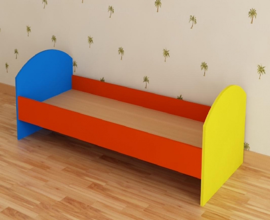 Кровать 1-но ярусная 1400*600*450 Цветная