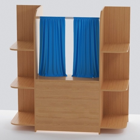 Уголок "Кукольный театр" материал ткань 1360*560*1400 Бук