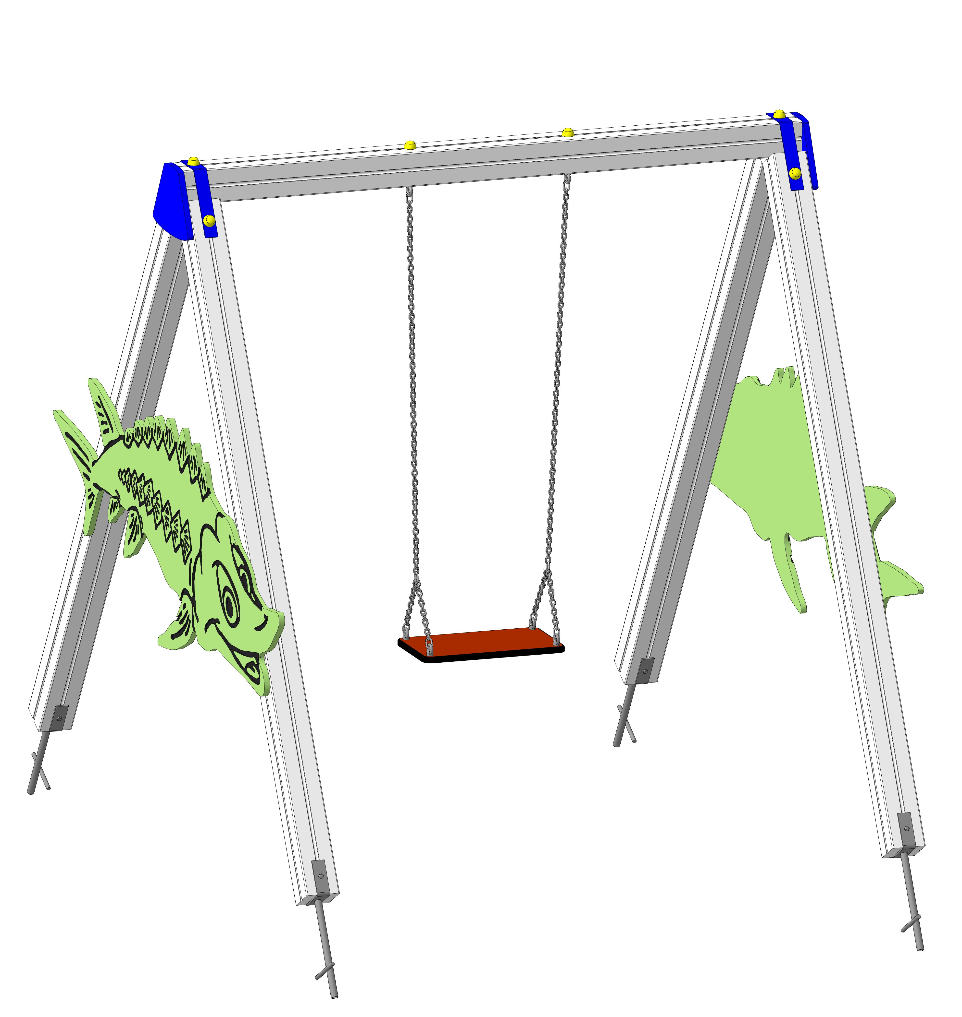 Качели "Севрюга" с цепным подвесом