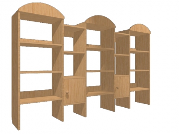 Стеллаж для игрушек и пособий ЛДСП Бук 2100х310х1310