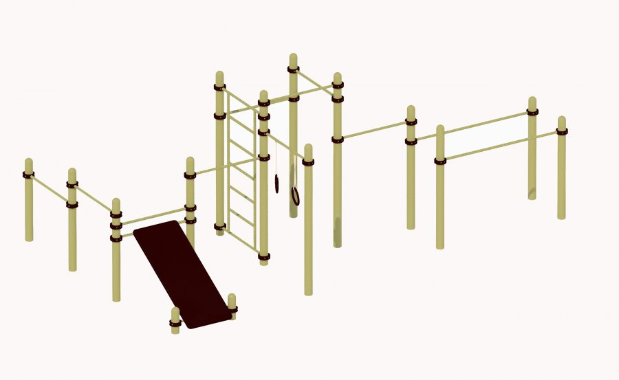 Комплекс для воркаута на хомутах 013