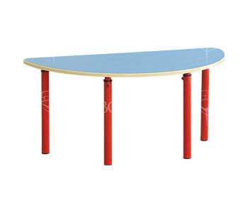 Стол полукруглый, регулируемый по высоте "Синий"