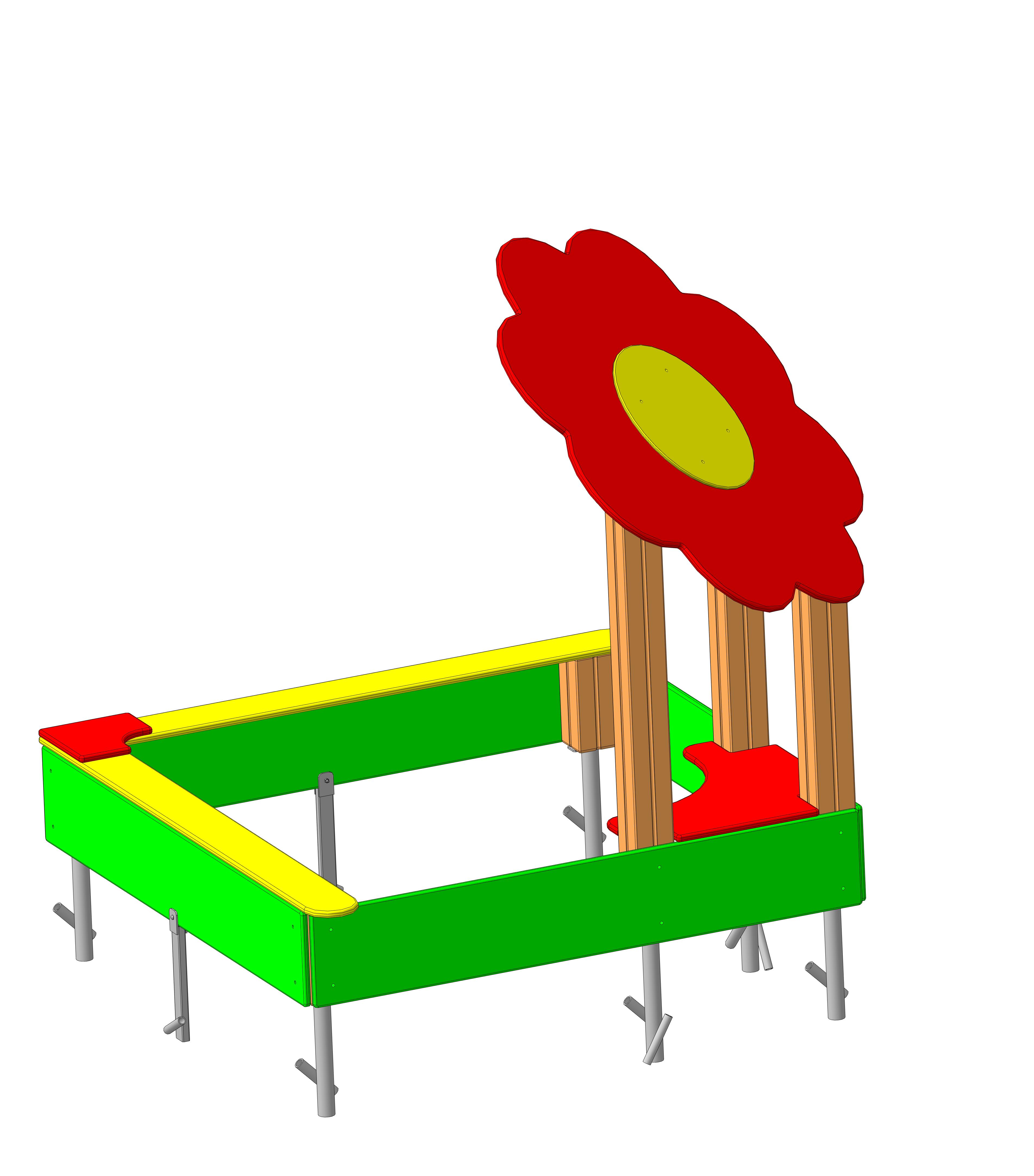 Песочника «Цветочек» 2025х2085х1815