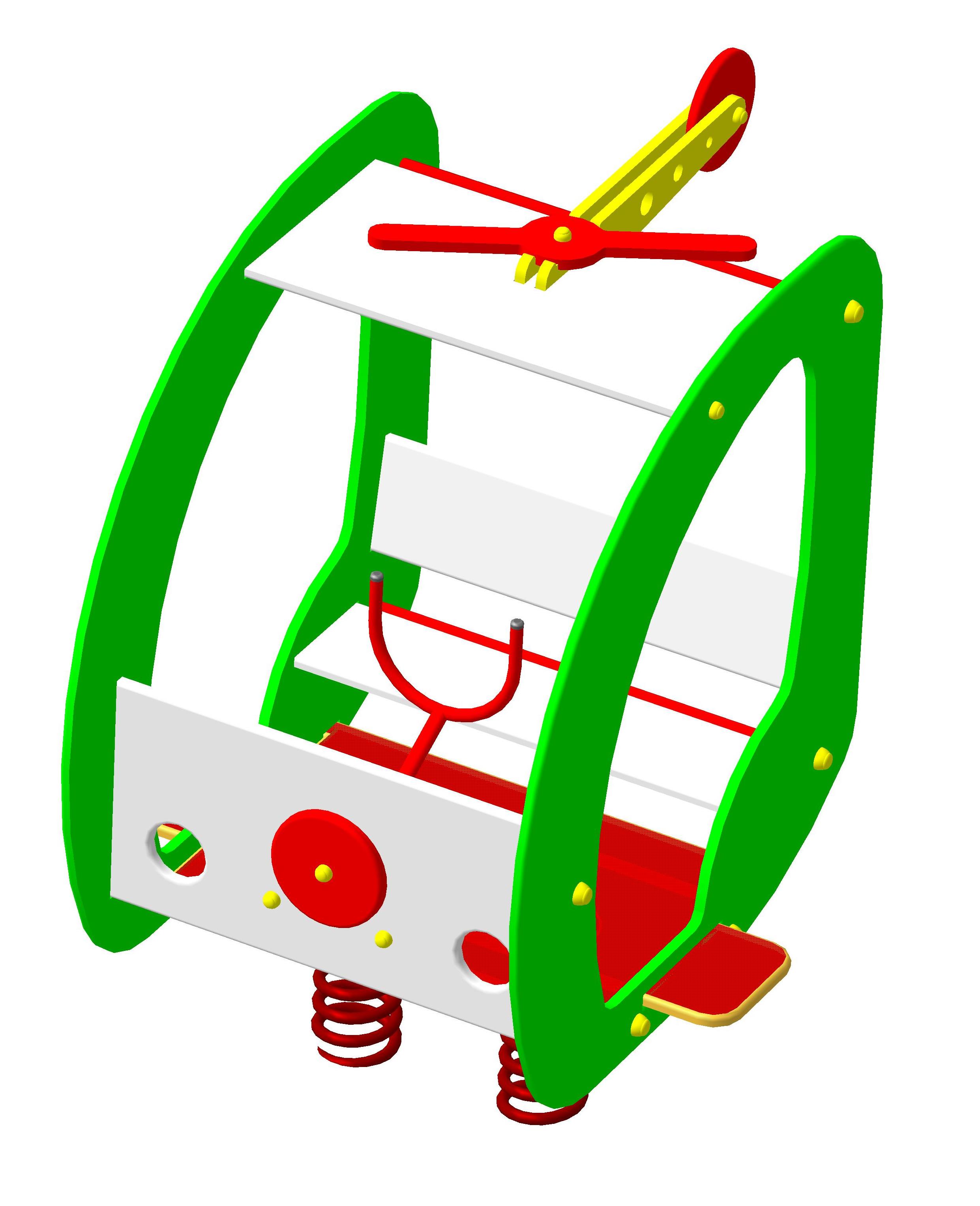 Качалка на пружине "Вертолет"1400х1100х1500