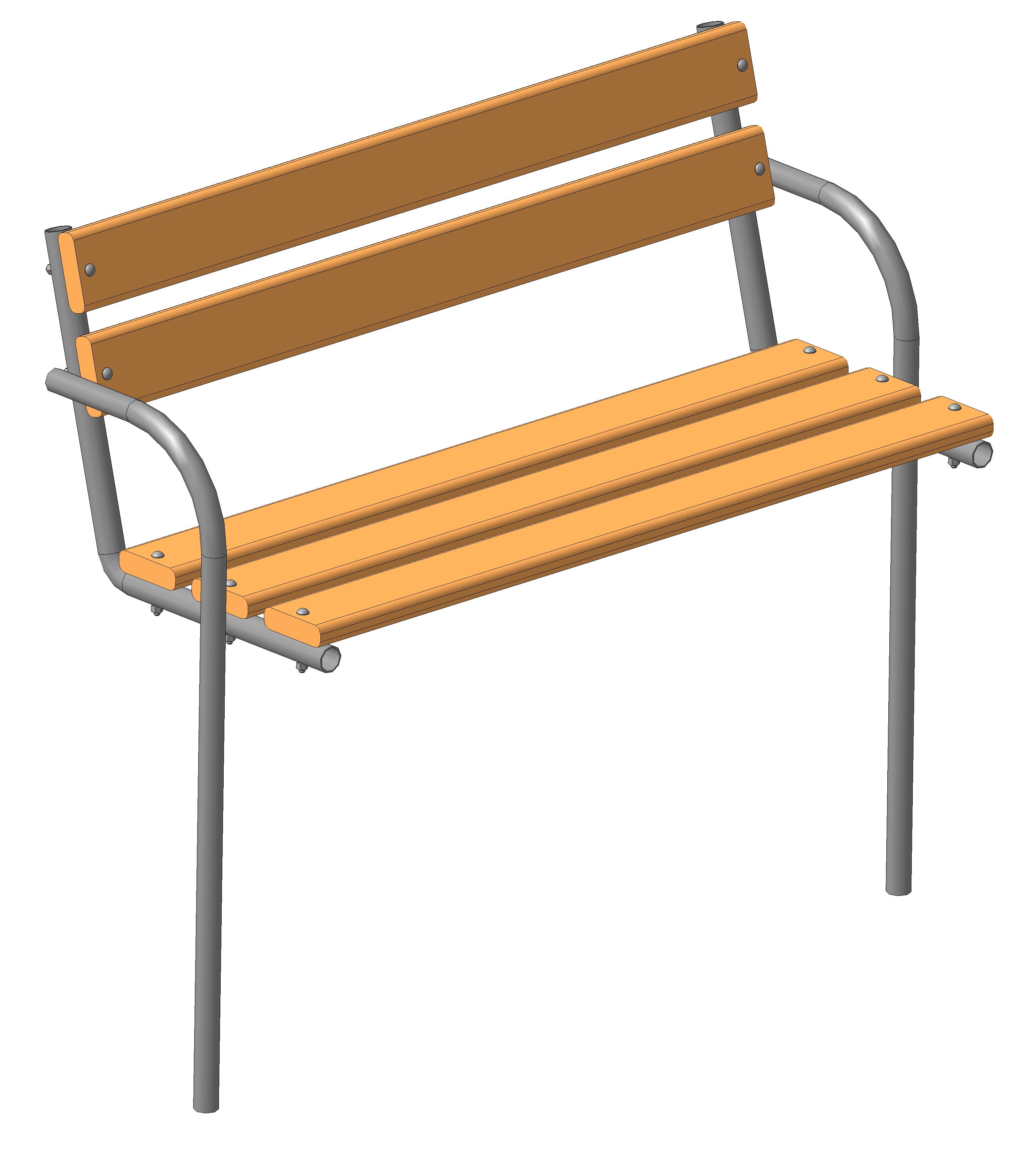 Скамья со спинкой  1200х300х800