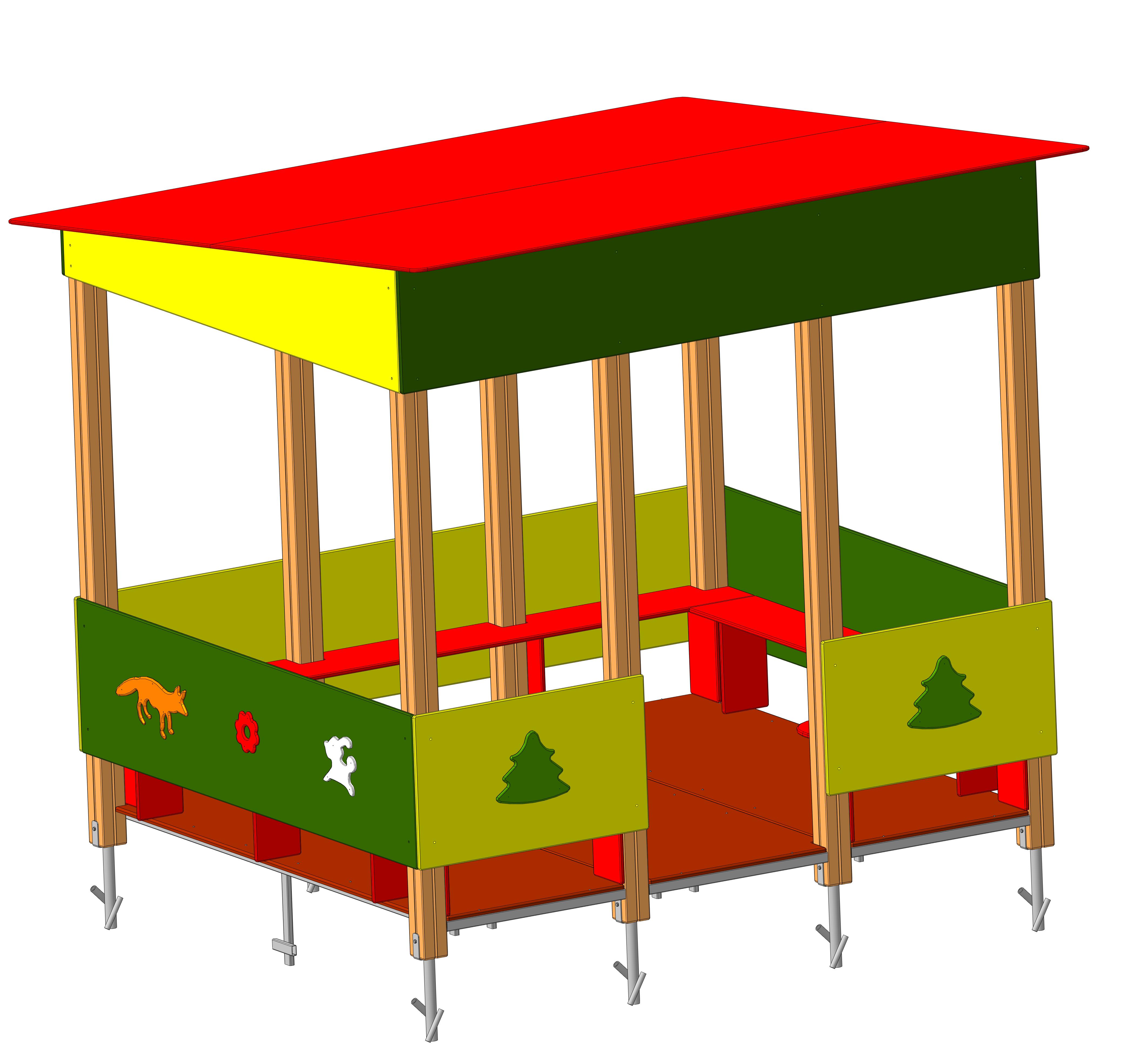 Теневой навес "Лесной" 3000х3000х2720