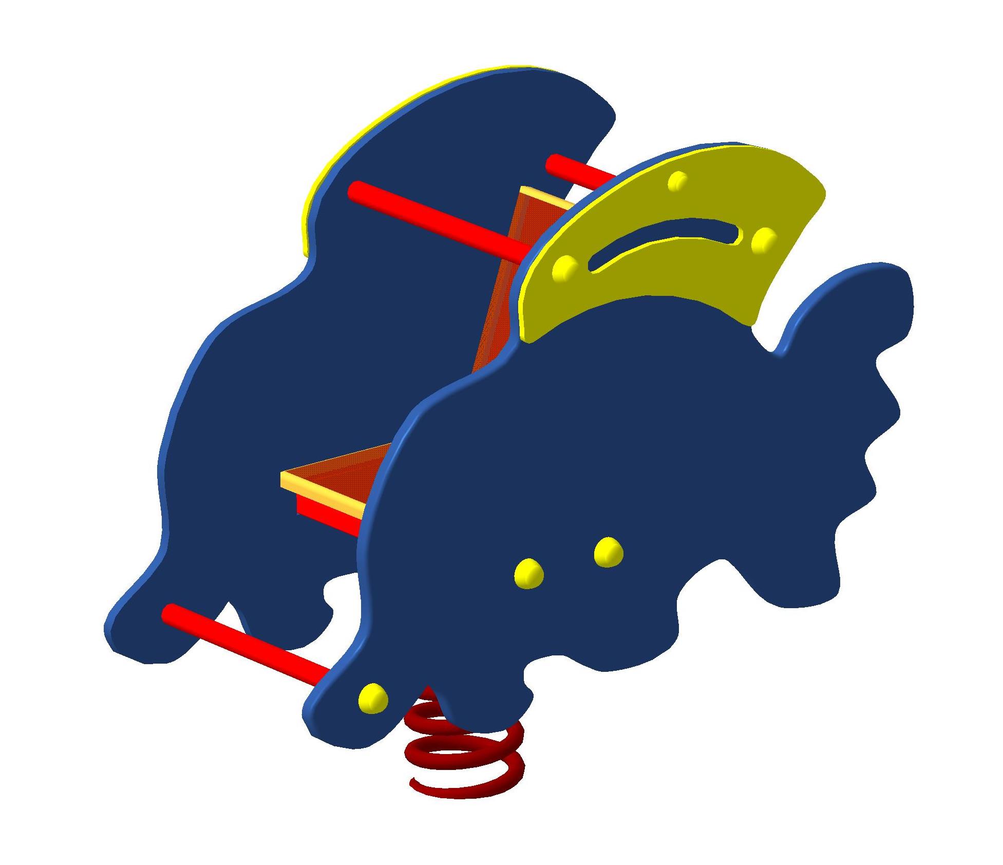 Качалка на пружине "Рыба"910х450х800