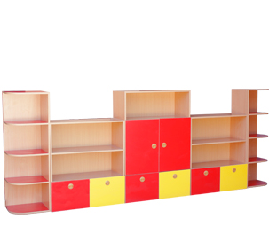 Стеллаж "Золушка " 3200*340*1200 Полностью цветной