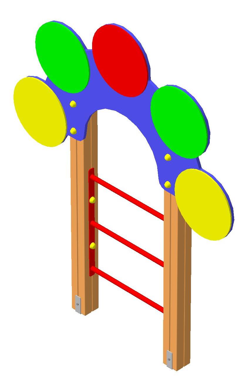Элемент для метания «Цветок» 1600х130х2000