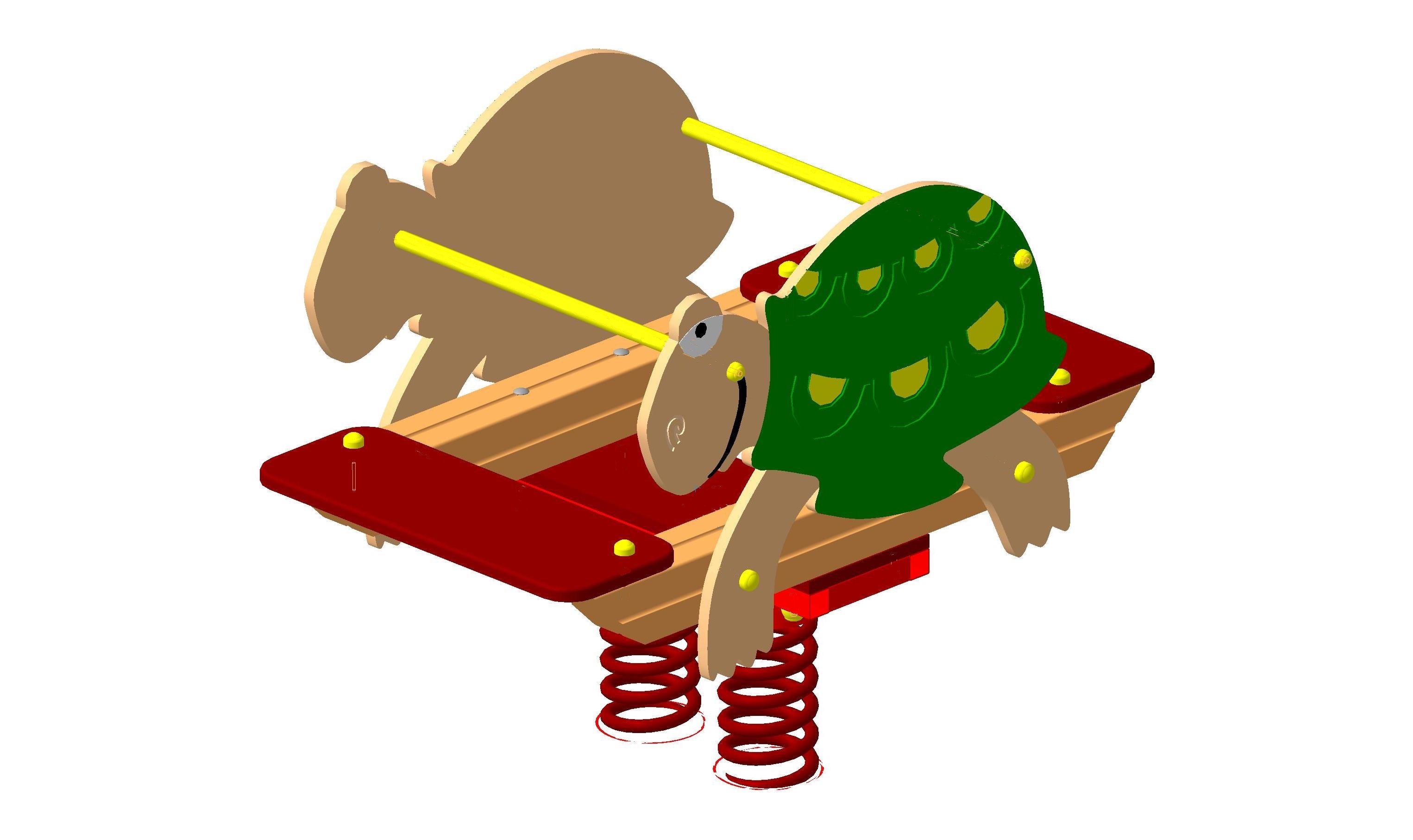 Качалка на пружине "Черепашка" 1200х700х930