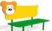 Скамейка Детская «Медведь» 1250х370мм Н=800мм