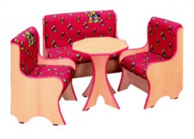 Уголок отдыха "Ягодка" (столик, два кресла,диванчик), Д-121