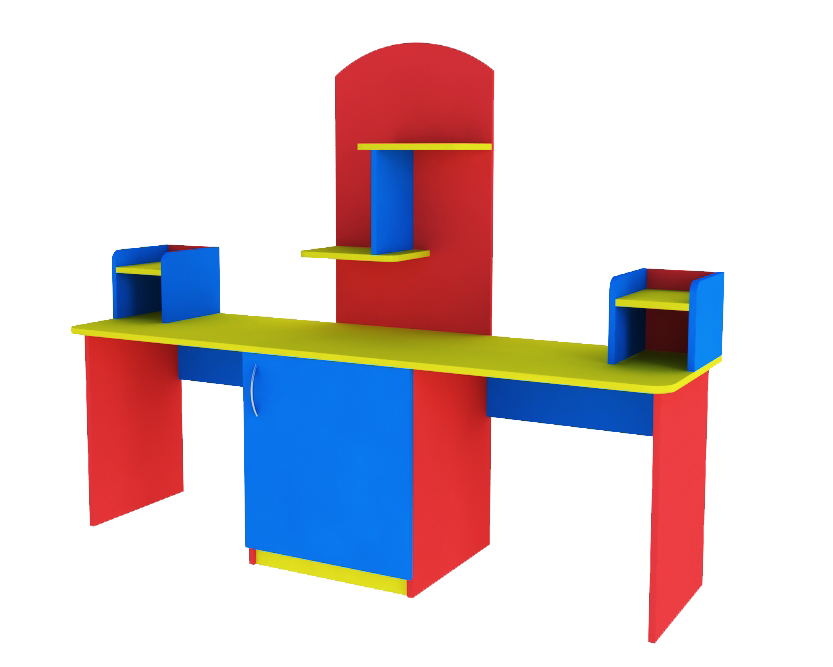 Уголок "Изо" 1740*470*1350 Полностью цветной