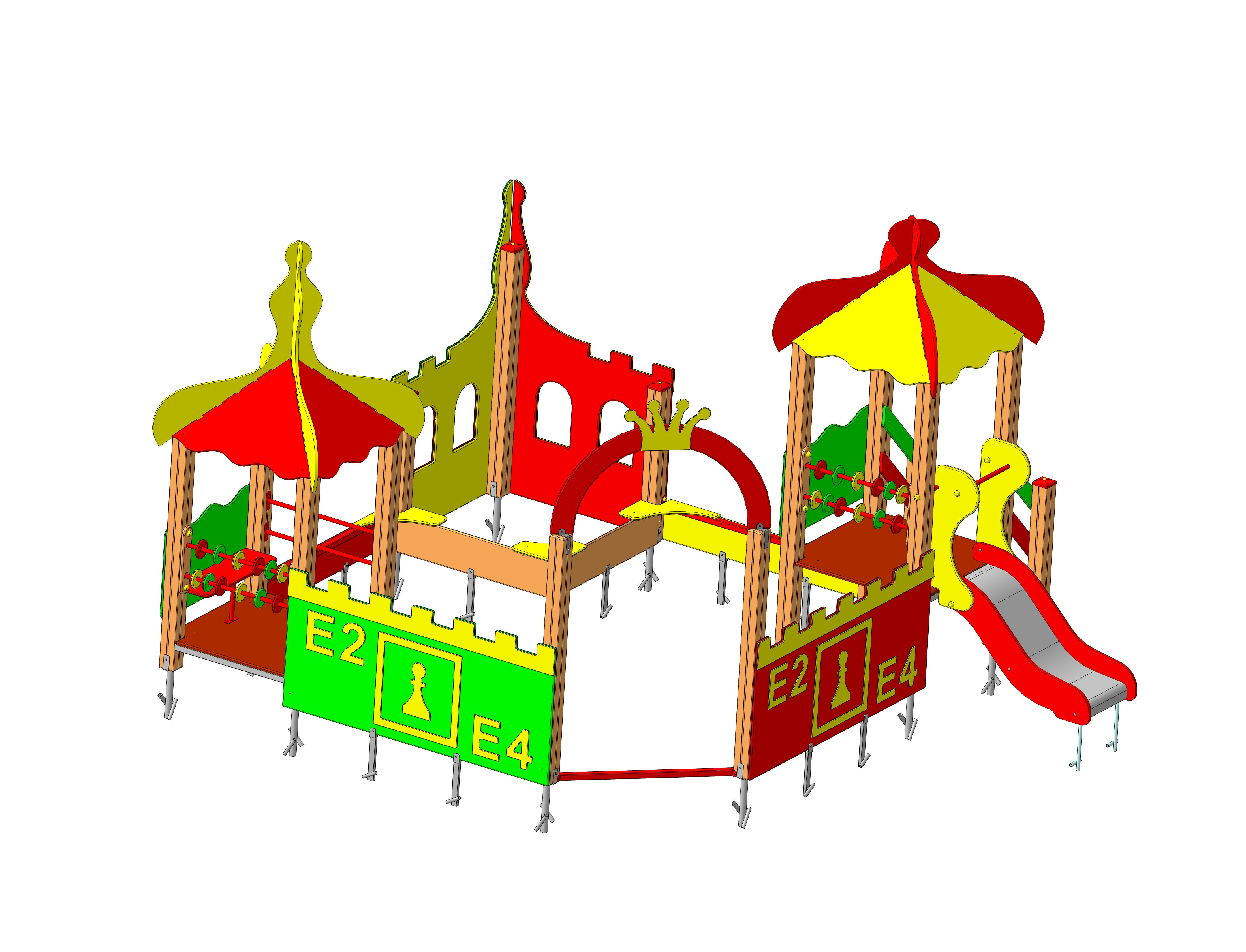 Песочный комплекс "Дворец" 4120х4760х2760