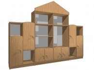 Стеллаж "Замок" 2400х300х1570  Бук