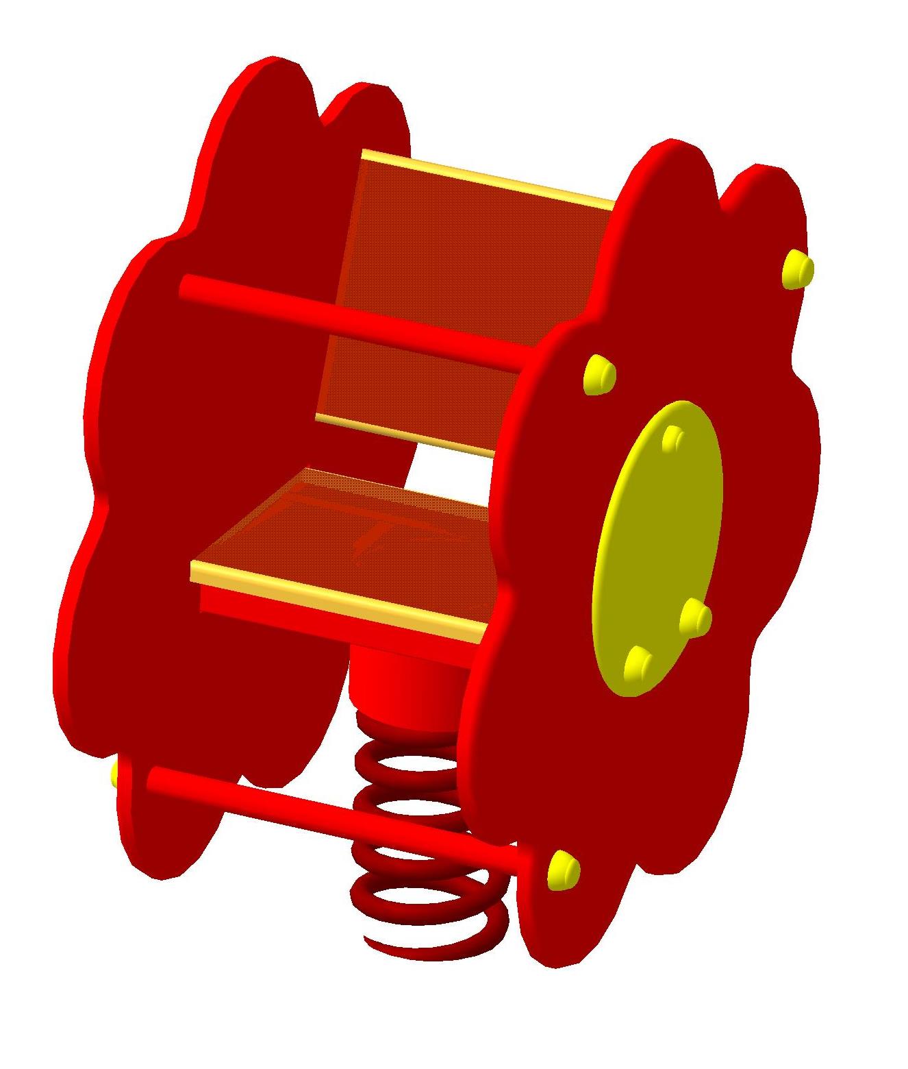 Качалка на пружине "Ромашка" 750х450х800