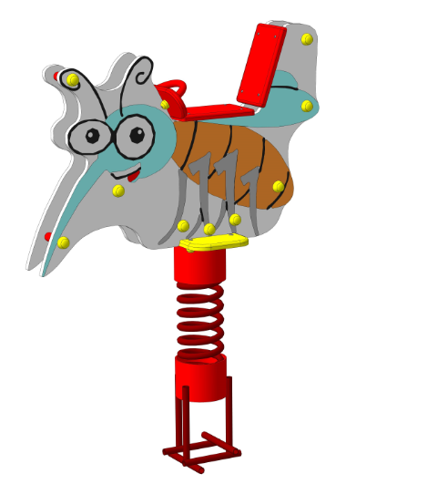 Качалка на пружине «Комар» 950х320х900