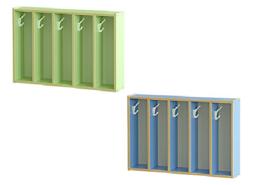 Вешалка для полотенец настенная, 5 секций (желтая) 820x150x550