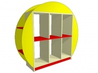 Стеллаж "Колесо" 1220х300х1110 Полностью цветной