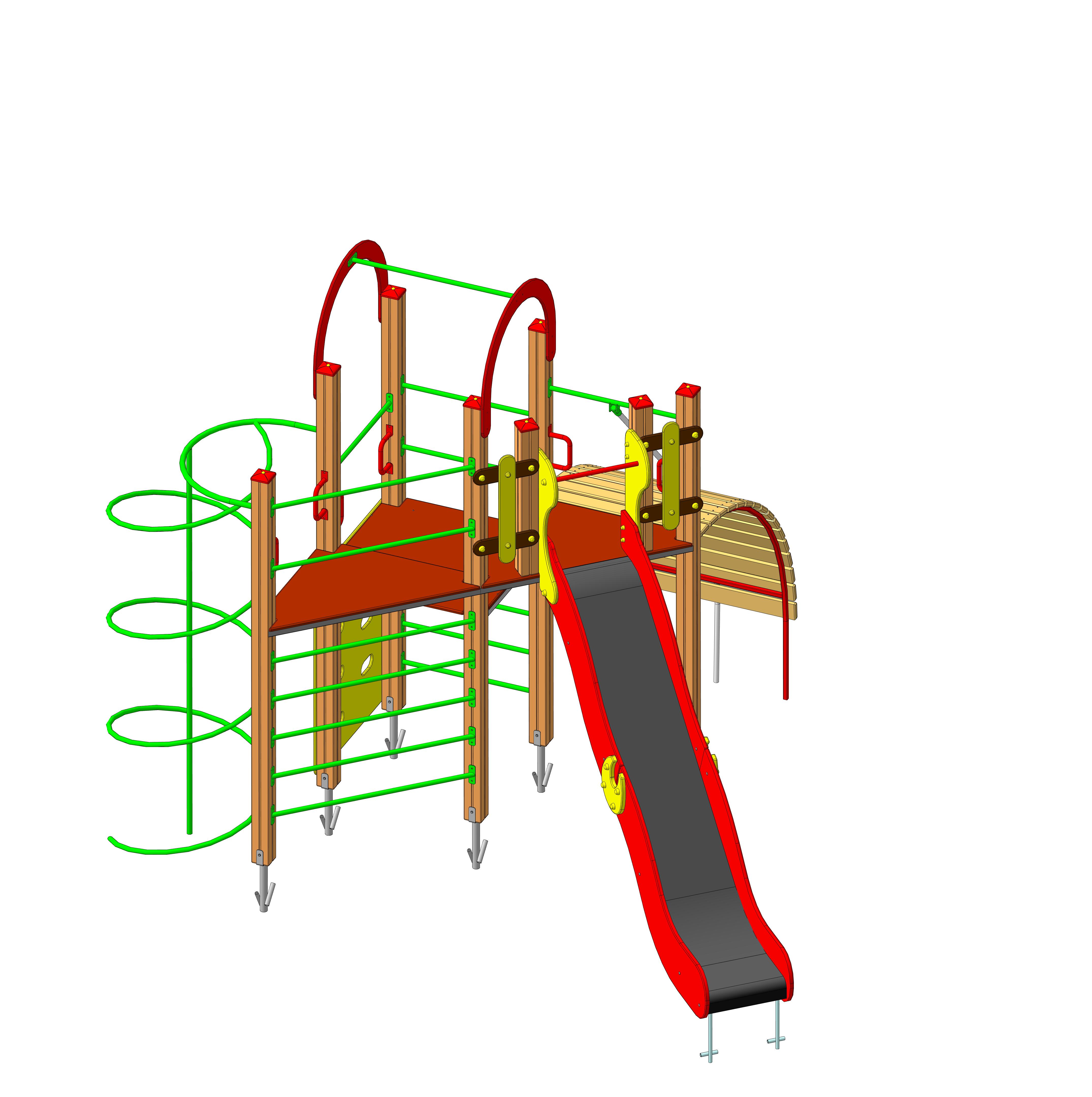 ДИК" Зарница-7" 4460х3830х3200   Горка 1550