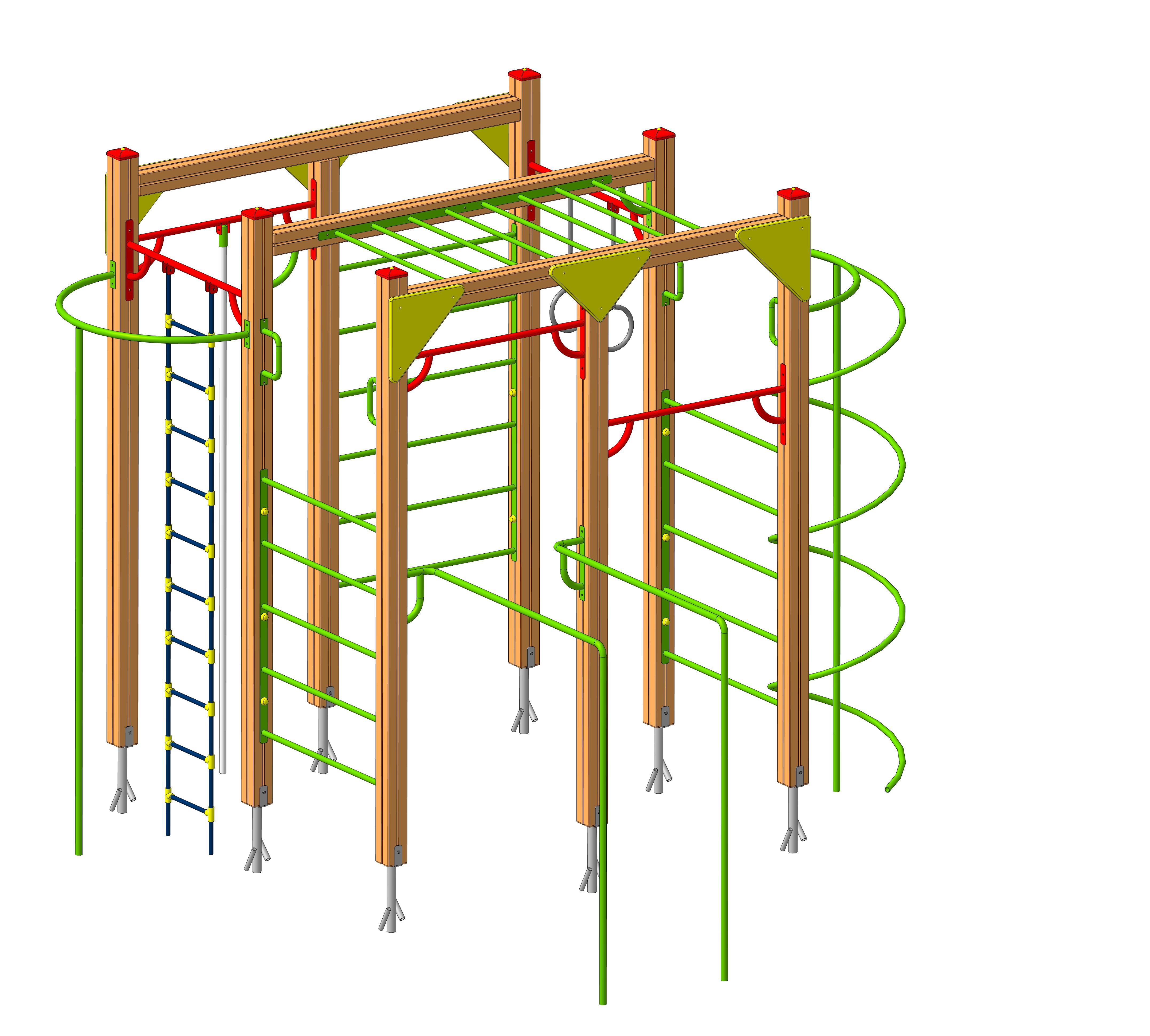 Тренажёр "Спартак"3870х3670х2800мм
