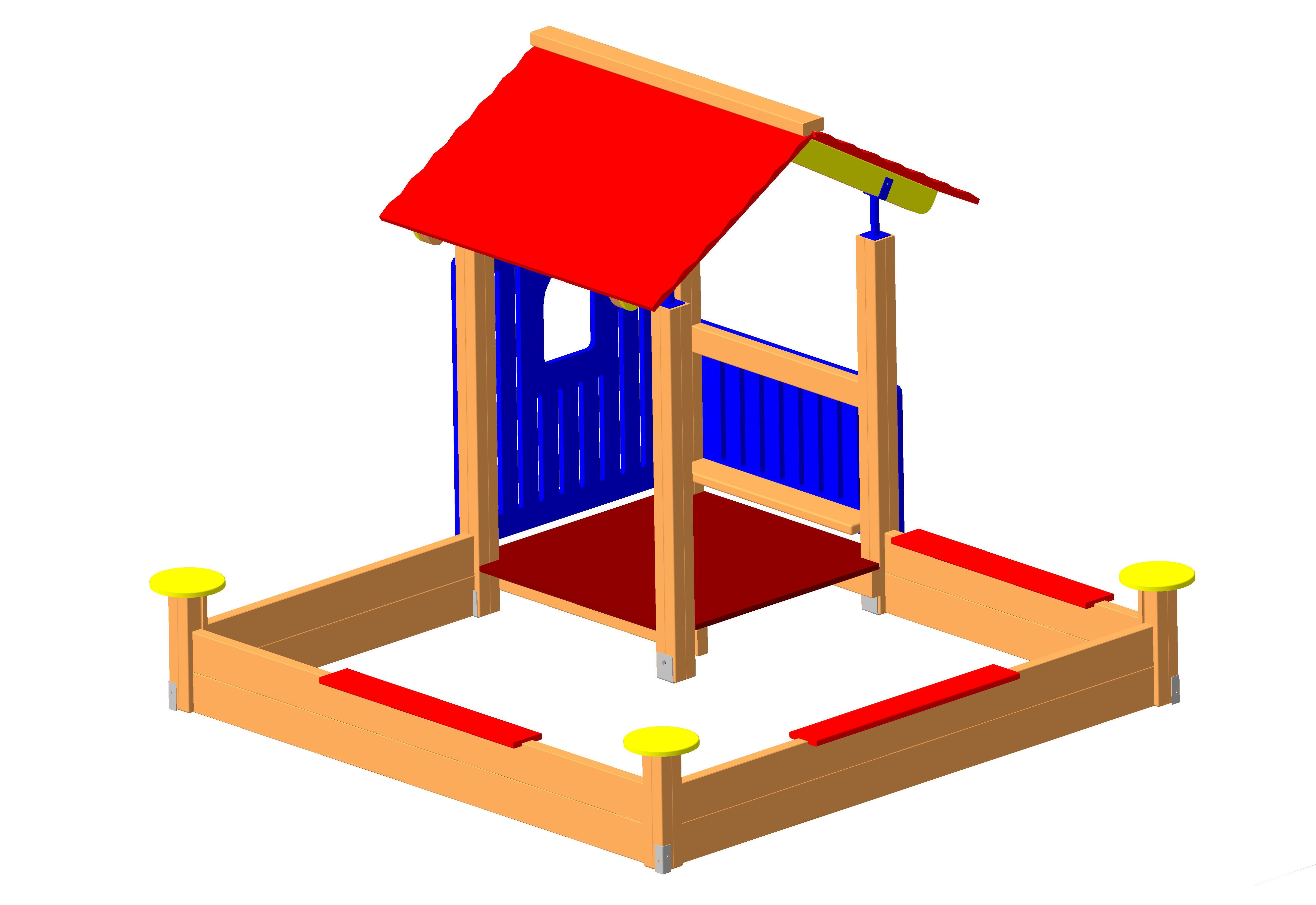 Песочный дворик " Дворик-21" 2700х2700х2030