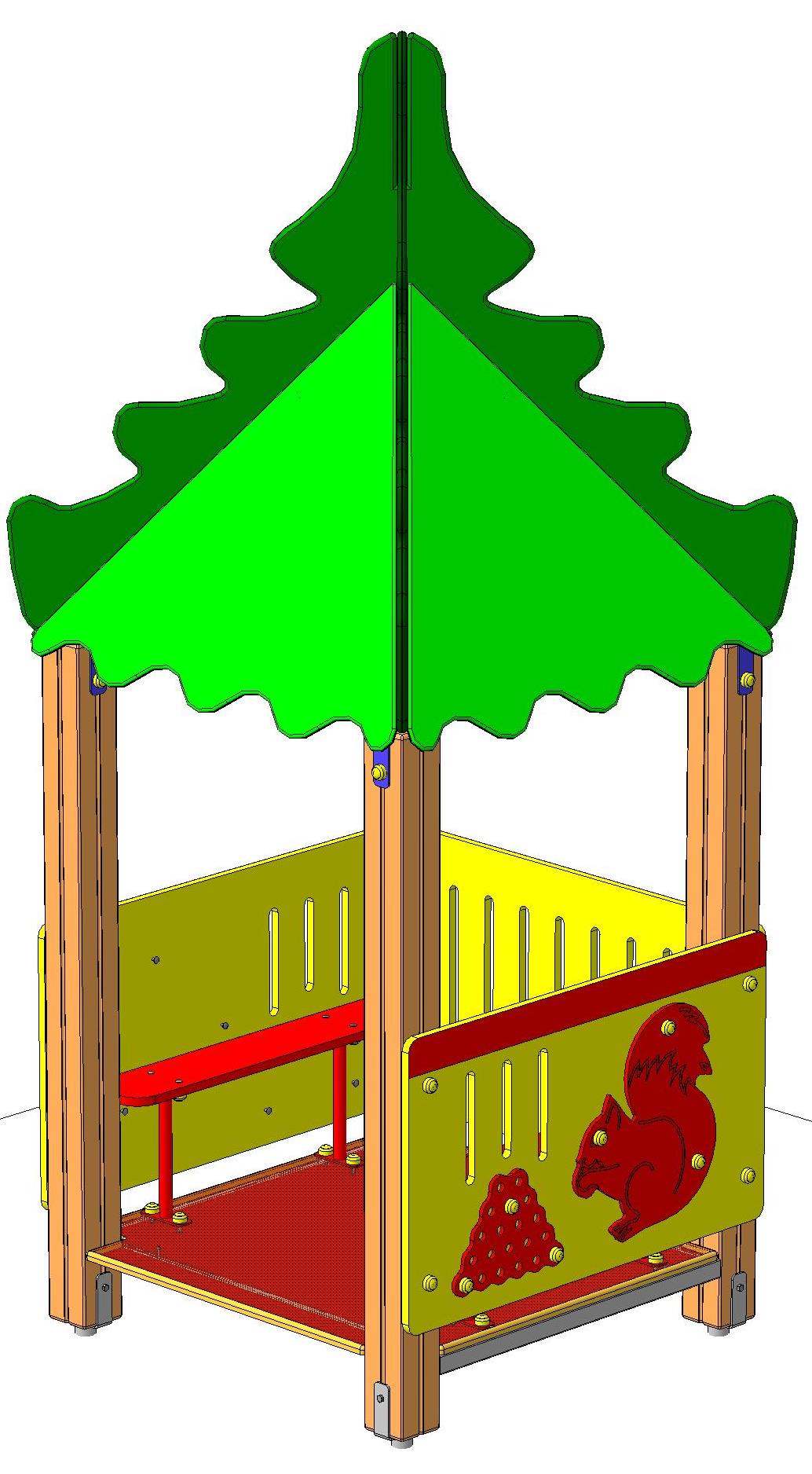 Домик Белочки 1100х1100х2600 