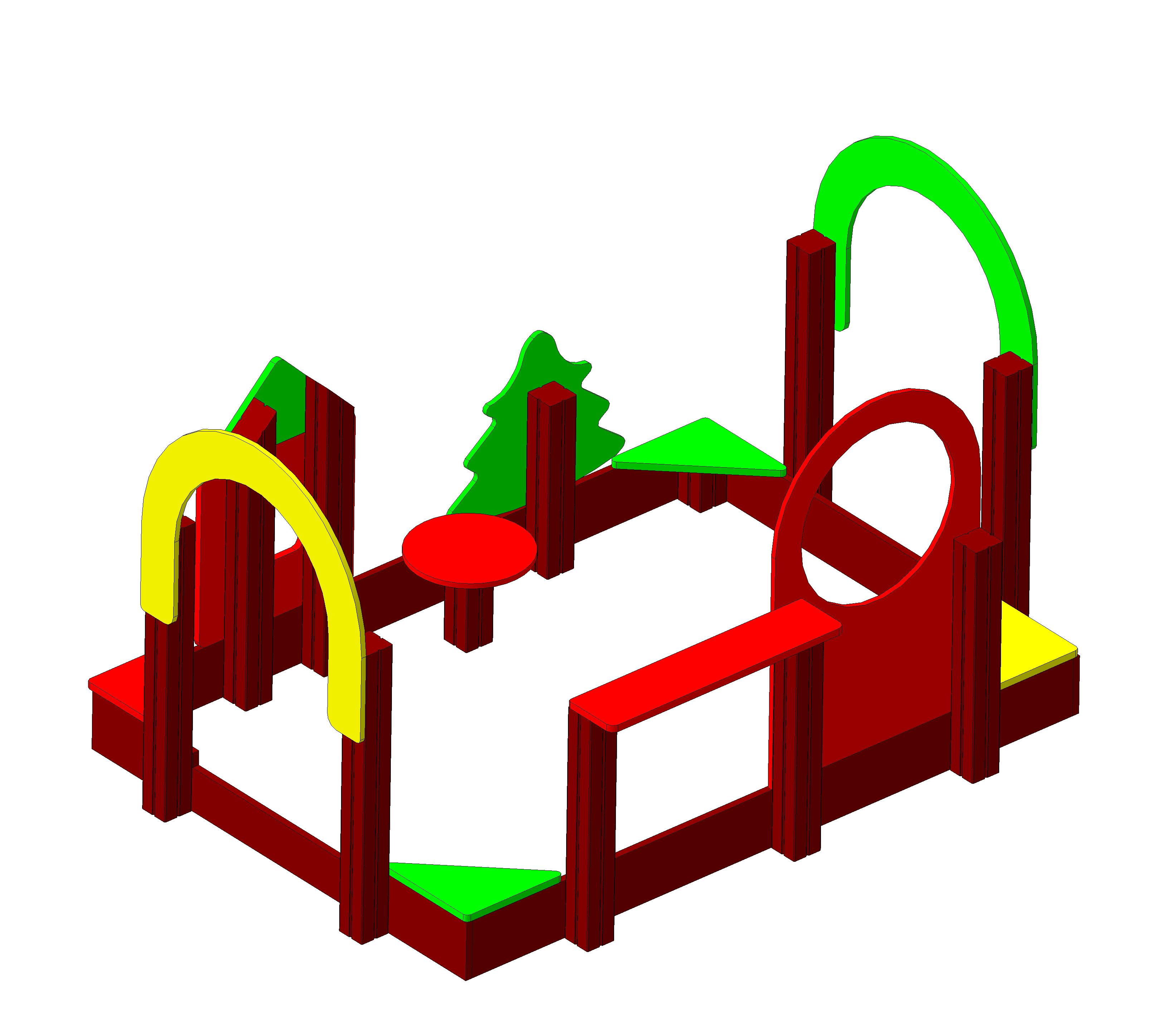 Песочный дворик"Сказка-1" 1850х2620х200/1500