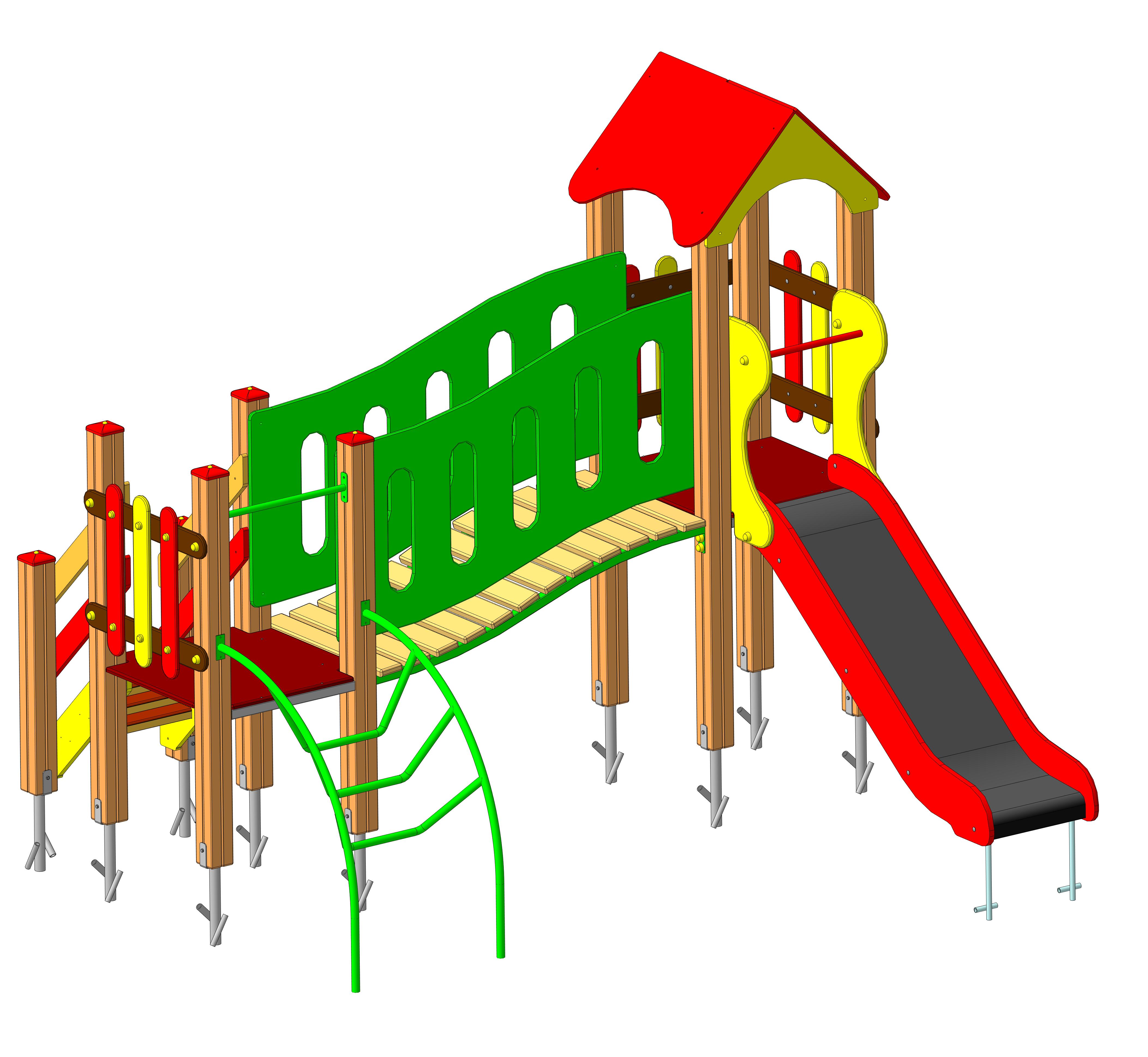 ДИК " Ангелочек-3А" 3250х2910х2570  Горка 950