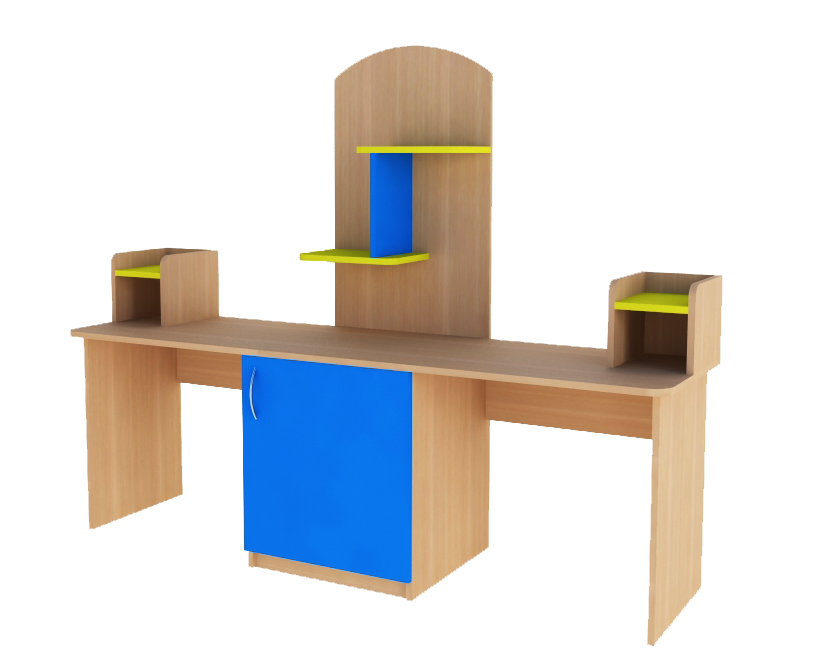 Уголок "Изо" 1740*470*1350 Цветной фасад