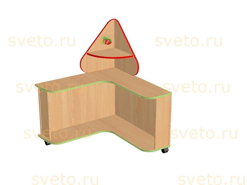 Стол дидактический Земляничка (квадрат, треугольник), 869х869х1058мм