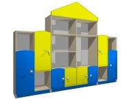 Стеллаж "Замок" 2400*300*1570 Полностью цветной