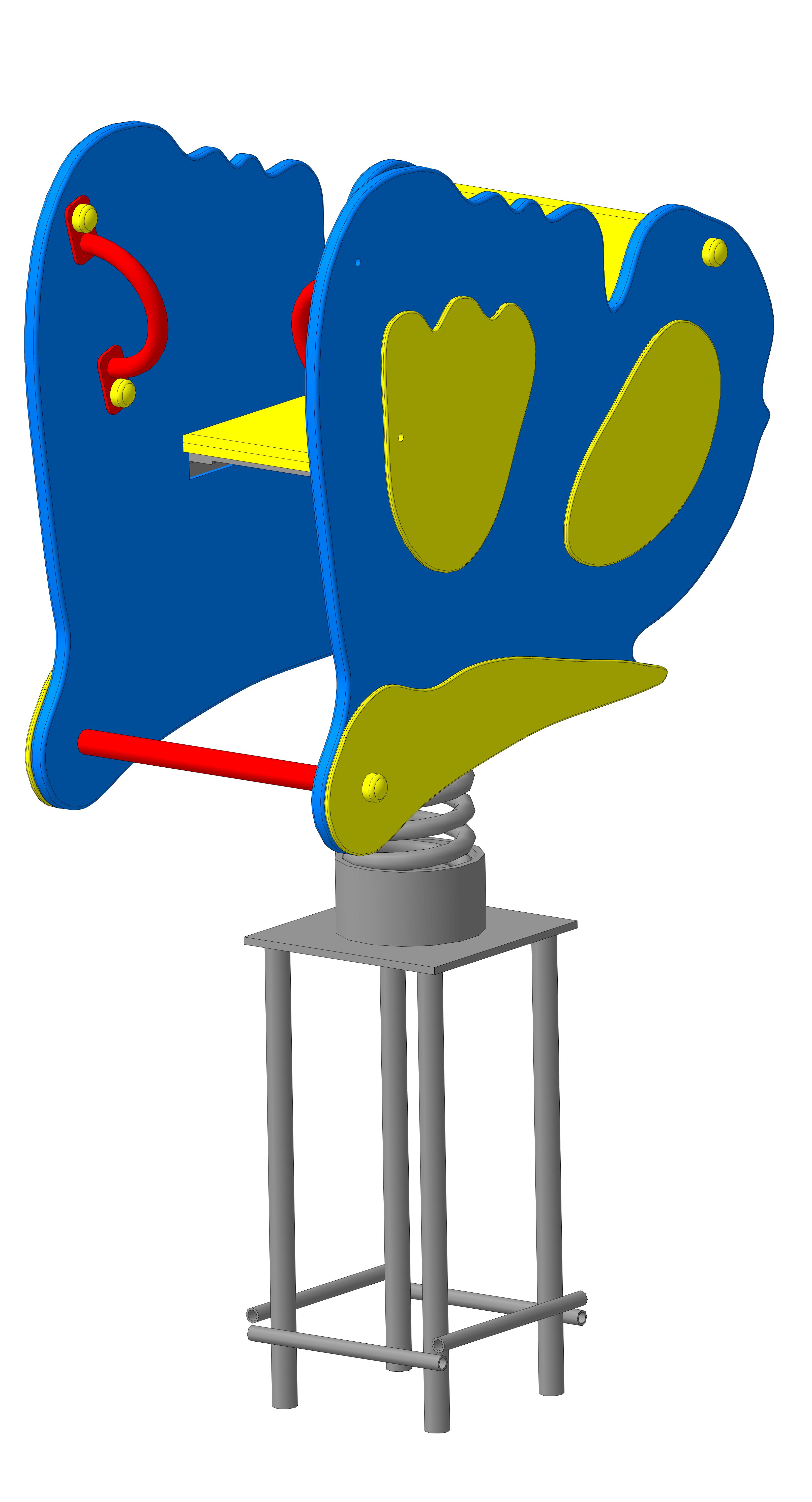 Качалка на пружине "Бабочка" 800х400х900