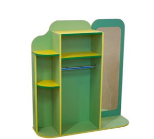 Уголок с зеркалом "София" 1050х300х1100 Цветной фасад