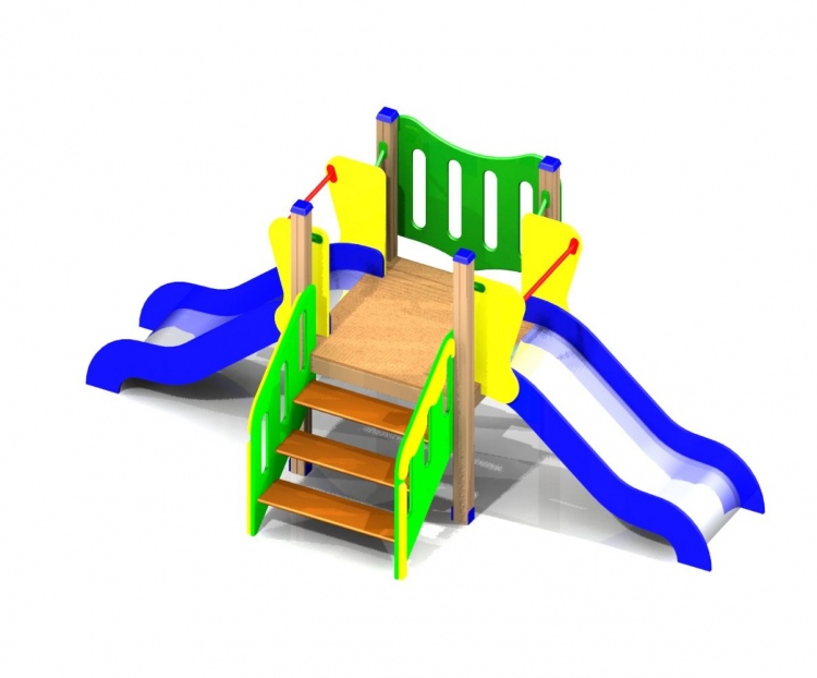 Горка "Мини" двойная 3000х1300х1420/600