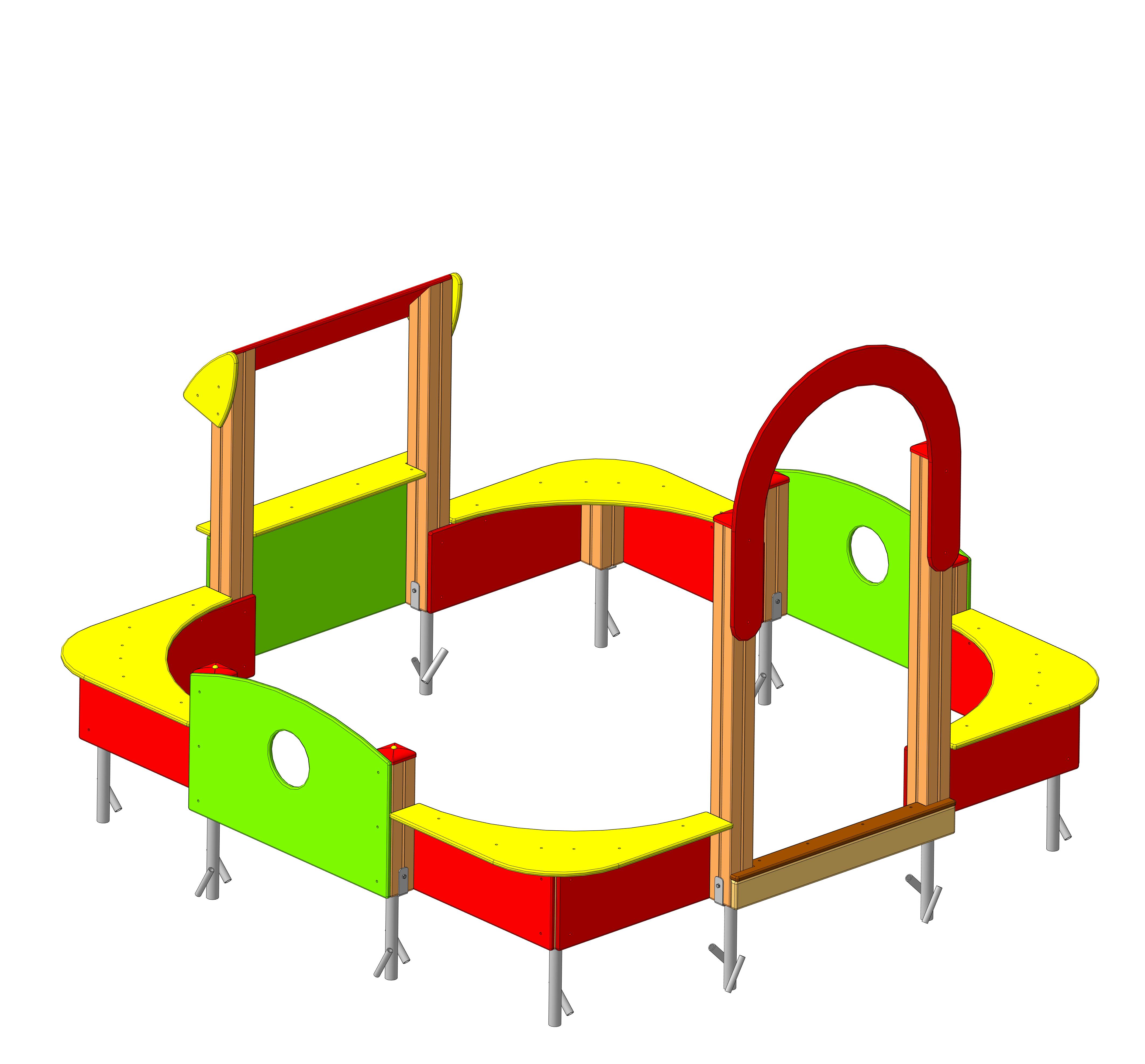 Песочница "Луна" 2860х2650х1910