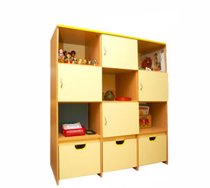 Стеллаж "Лучик" 1800х340х1600 Полностью цветной