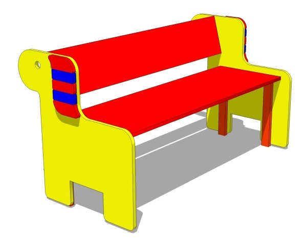 Скамейка детская "Лошадка" 1050х560х600