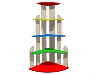 Стеллаж "Каскад" 600х600х1380 Полностью цветной