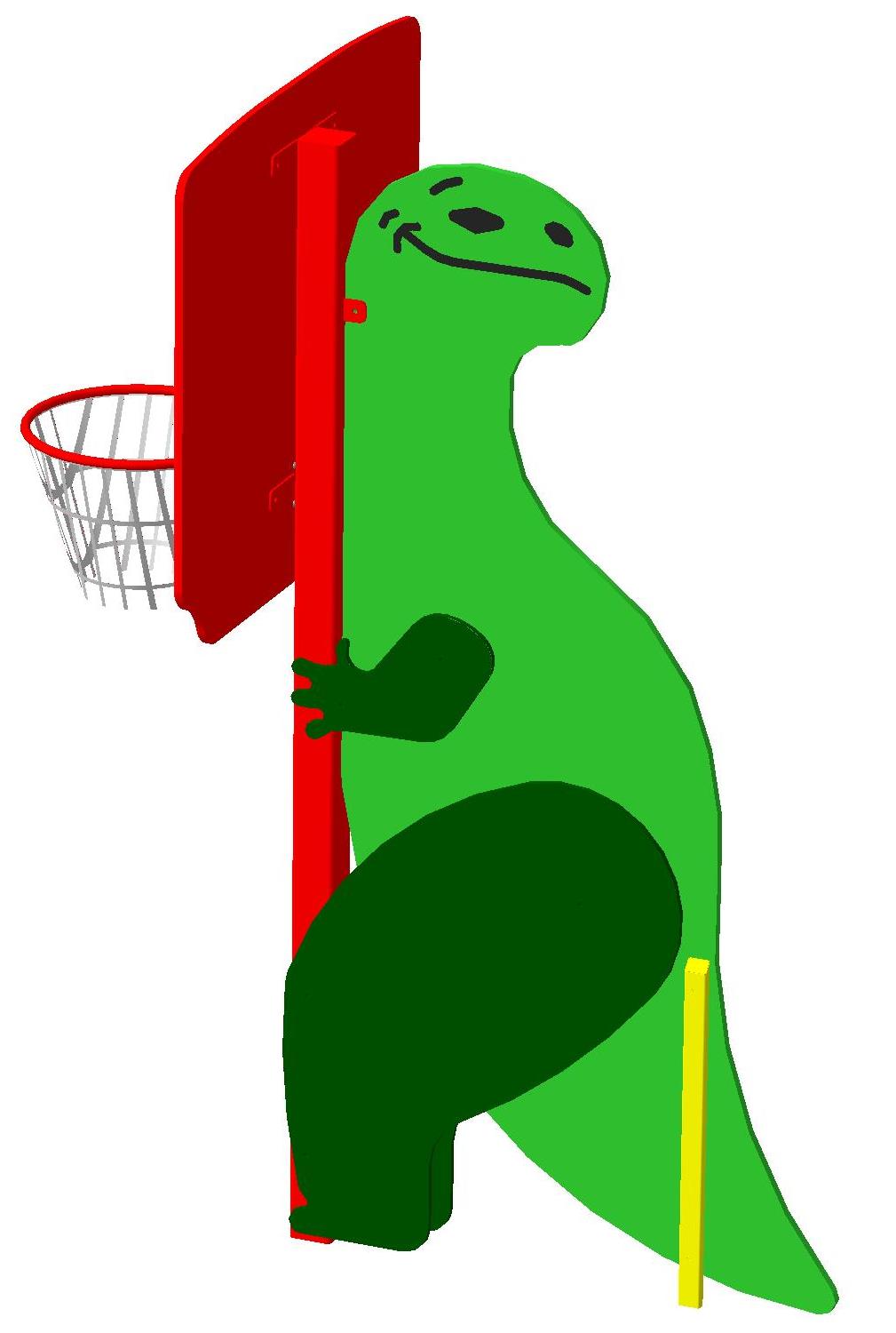 Баскетбольная стойка «ДИНО»  1550х1000мм Н=2100мм