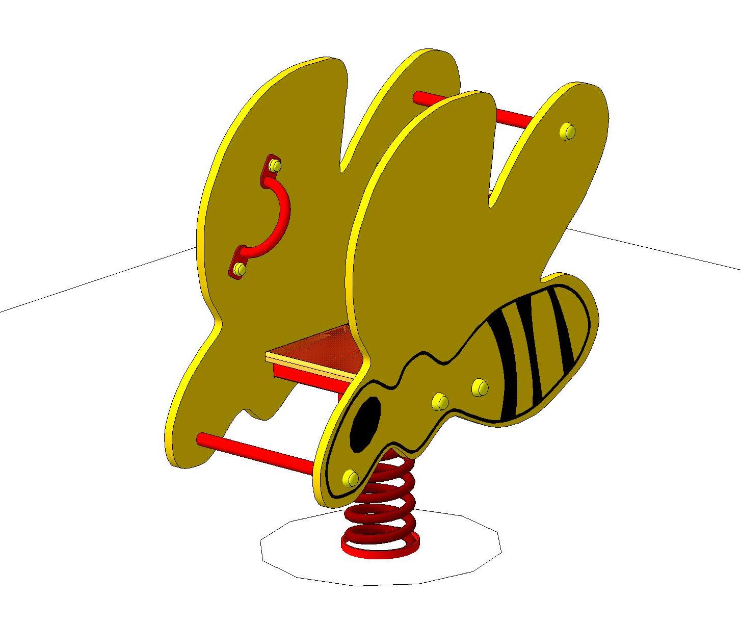 Качалка на пружине "Веселая пчелка" 880х448х920
