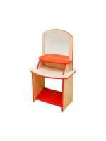 Стол игровой (парикмахерская) 560х366х1022 мм бук с красным