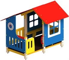 Домик-беседка с часами 2425х1720х1940