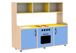 Уголок игровой «Кухня» (сине-желтая) 1200x430x1000