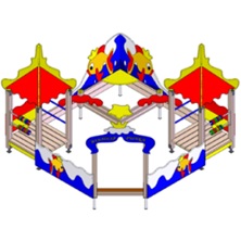 Песочный дворик "Золотая рыбка" 4604х5323х2903